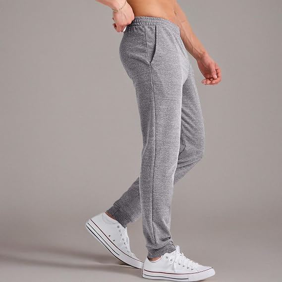 Men's Athletic Sweats, Zip-Fly Sweatpants with Internal Drawstring