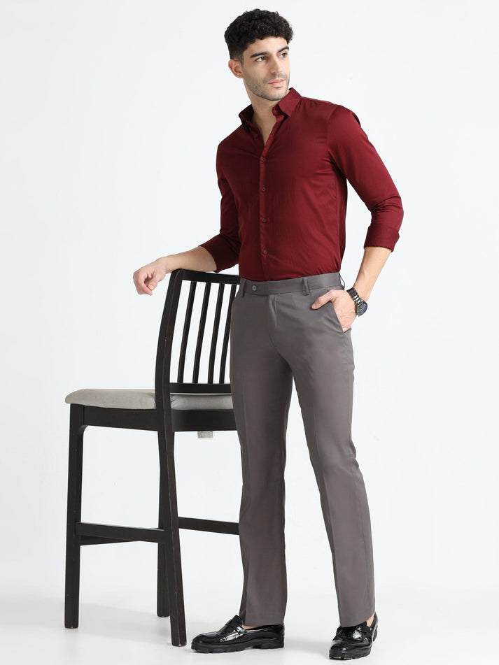 Wee 2.0 - Bootcut Formal Pant - Cement Grey