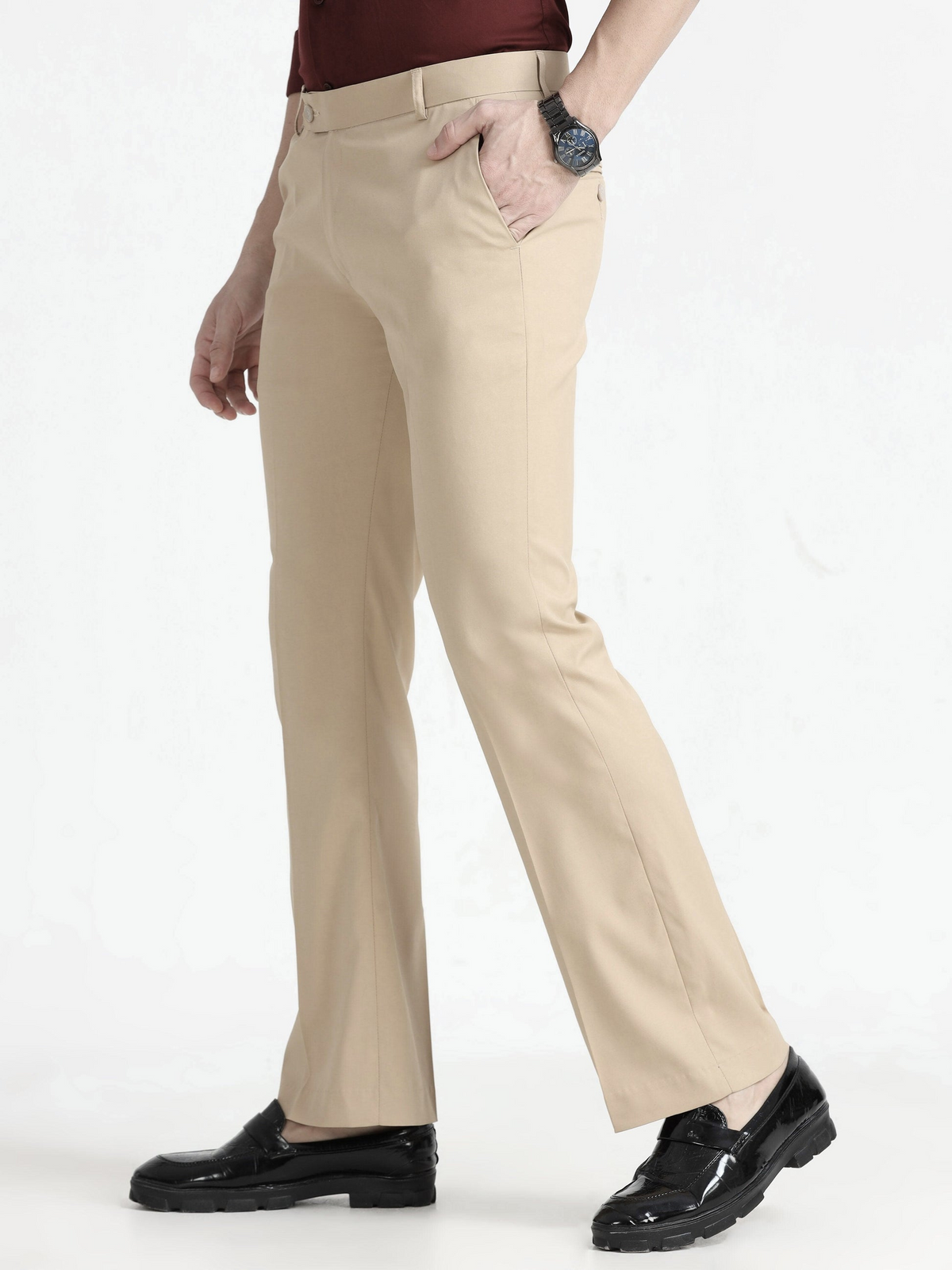 Wee 2.0 - Bootcut Formal Pant - Beige