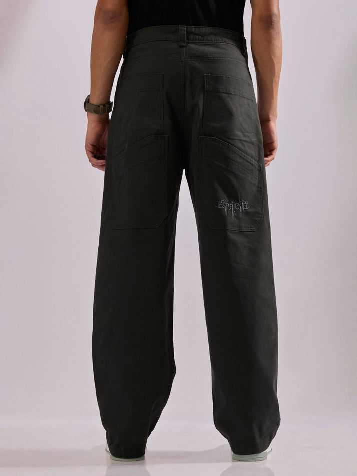 Vardon - Super Baggy Cargo Pant - Dark Green