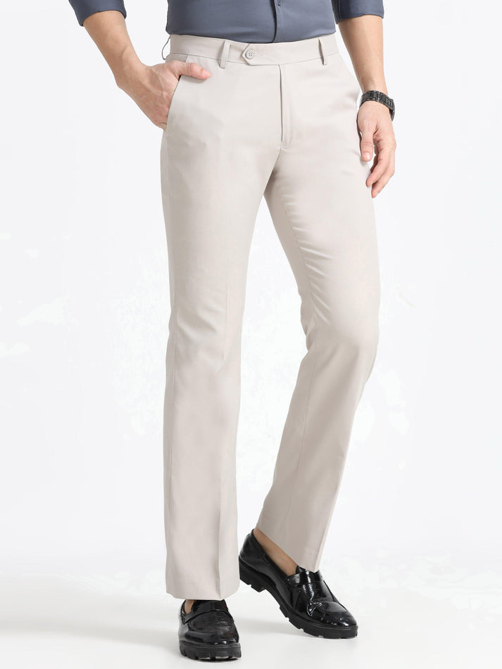 Wee 2.0 - Bootcut Formal Pant - Sand Grey