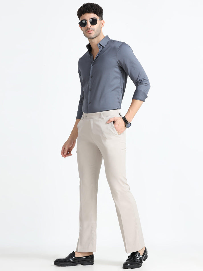 Wee 2.0 - Bootcut Formal Pant - Sand Grey